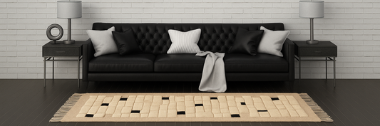 What Color Rug for a Black and White Floor ?