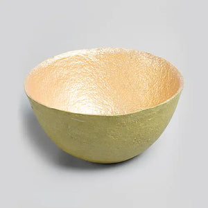 Bol en papier mâché vert olive