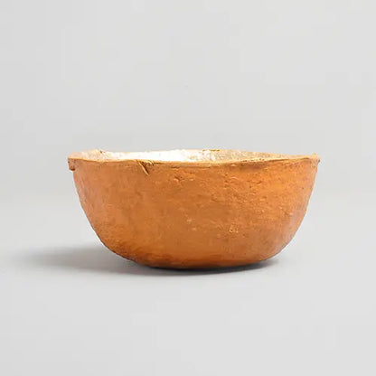 Recycled paper mache bowl - Metallic Gold Bowl - Mustrard - Small 2