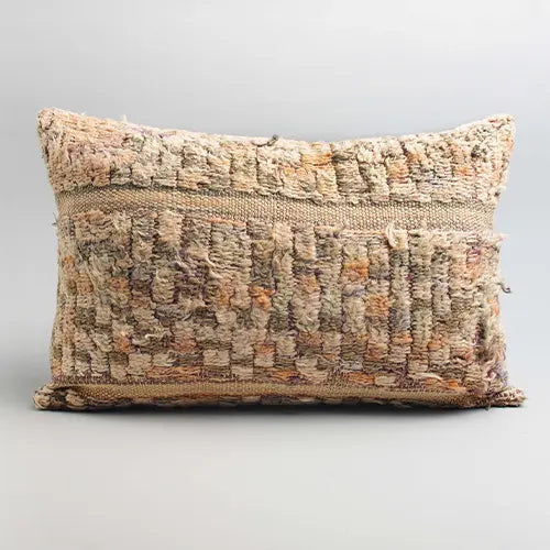 Moroccan Wool Cushion - Stone- Photo 1