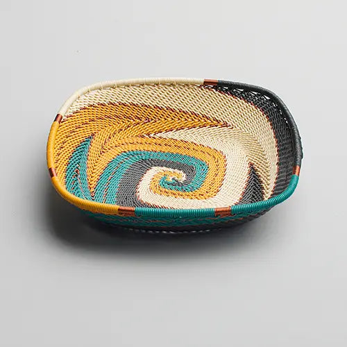 Flat square basket zulu wire- Sanseveria - Photo 1