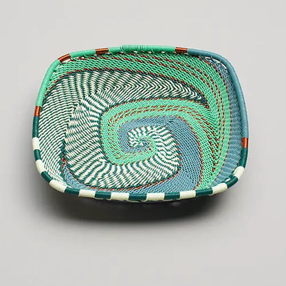 Flat square basket zulu wire - Emerald - Photo 2