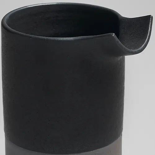 Jug black pottery - Close up