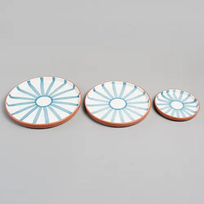Sun Strip Plate - Blue - 3 plates