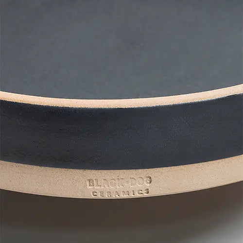 Pottery Plates from South Africa - Black & Sand - Close up