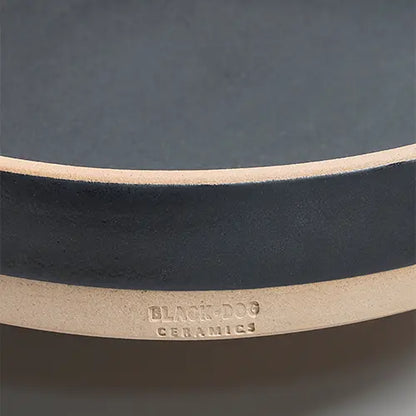 Pottery Plates from South Africa - Black & Sand - Close up