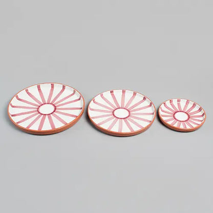 Sun Strip Plate - Terracota - 3 plates