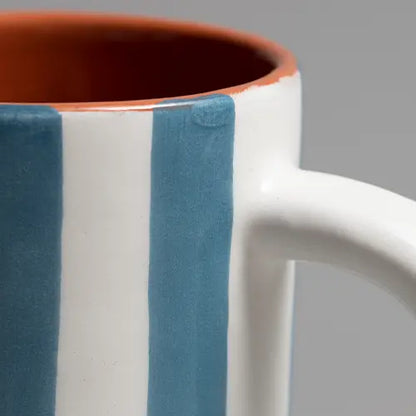 Sun Strip Mug - Blue - Close up
