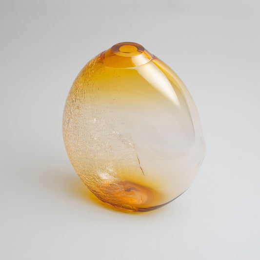Ocre – Handblown Amber Glass Vase - Image 1